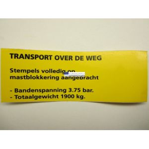 Sticker 12 Transport op de weg